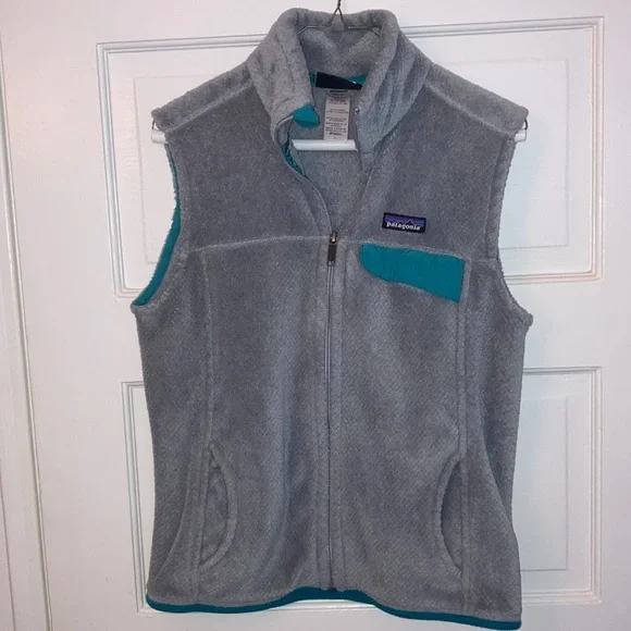 Patagonia Women's Retro Pile Fleece Vest size L large blue gray - Picture 1 of 7
